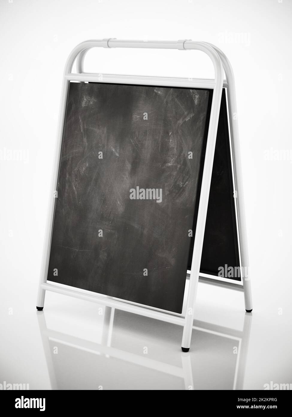 Blank chalkboard isolated on white background. 3D illustration Stock ...