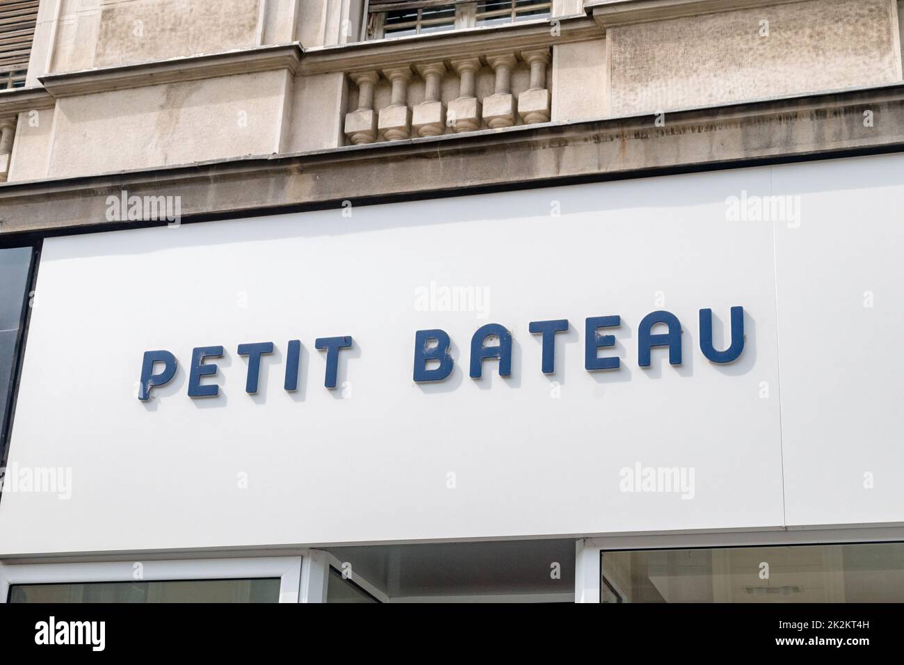 Belgrade, Serbia - June 7, 2022: Logo and sign of Petit Bateau. Stock Photo