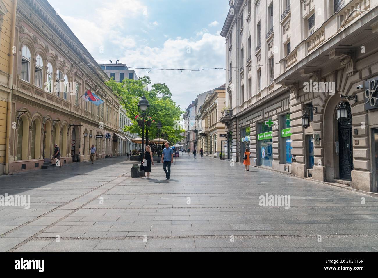 Belgrade, Serbia - June 7, 2022: Kneza Mihaila shopping pedestrian street. Stock Photo