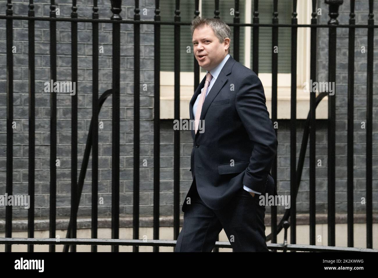 London, UK. 23rd Sep, 2022. Edward Argar, Paymaster General arrives at a cabinet meeting at 10 Downing Street London. Credit: Ian Davidson/Alamy Live News Stock Photo
