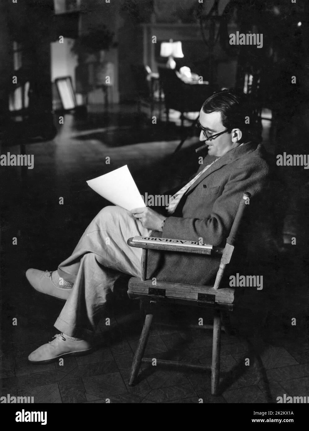 Marcel Achard On the set of "A shot in the Dark" 1935, USA Shooting