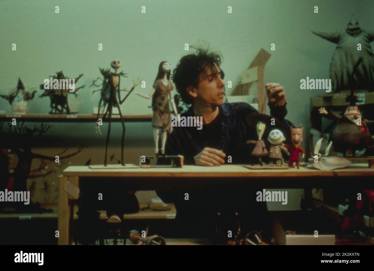 Tim Burton on the set The Nightmare Before Christmas USA, 1993 Stock Photo