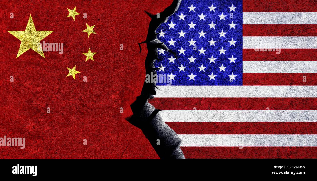 Usa And China Flags Together China And United States Of America Usa And China Flags Together China And United States Of America