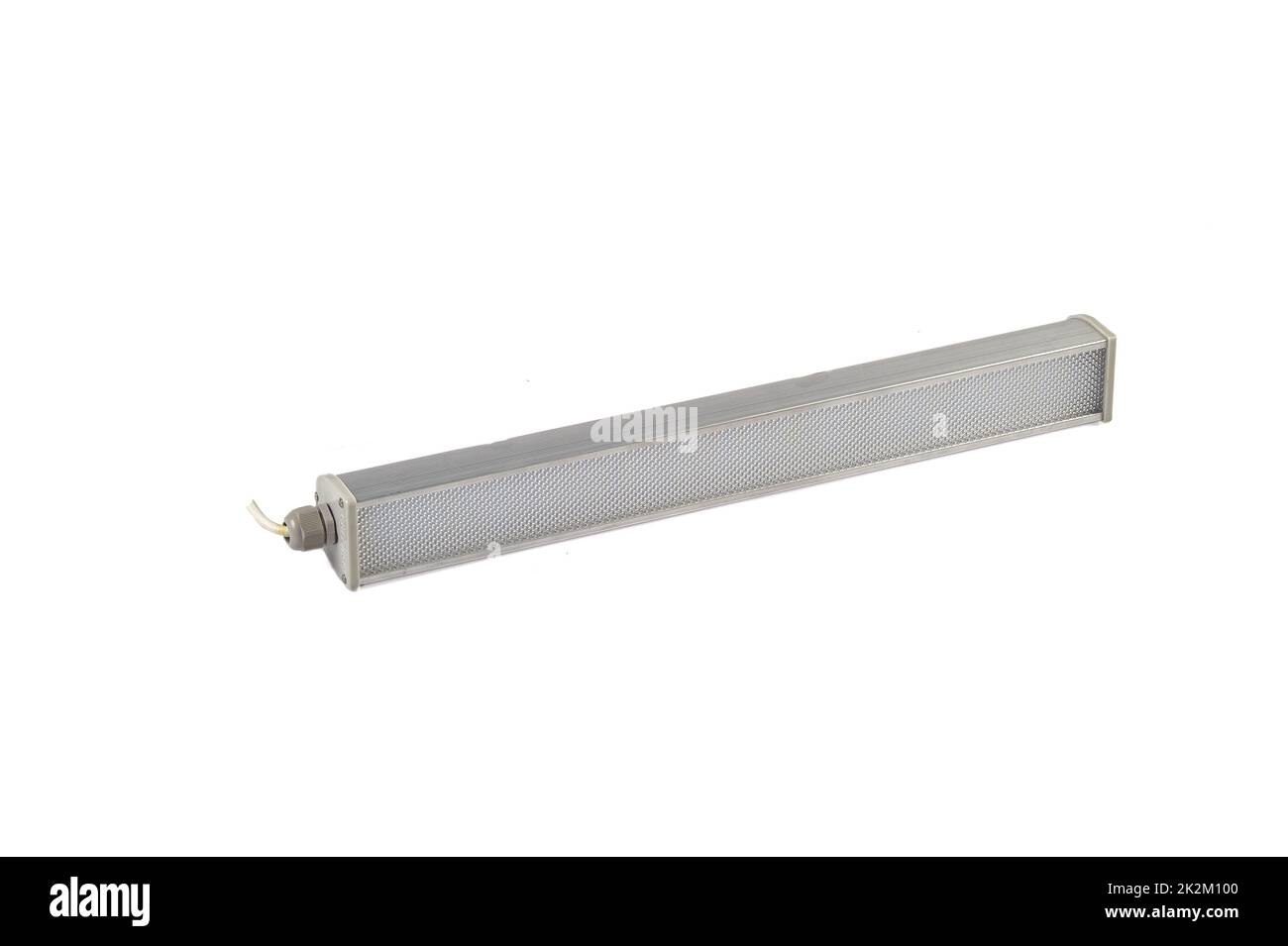 LED lamp for non-residential and public spaces on a white isolated background. Power saving Stock Photo