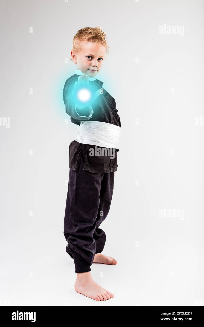 little kid shooting his laser beam Stock Photo Alamy