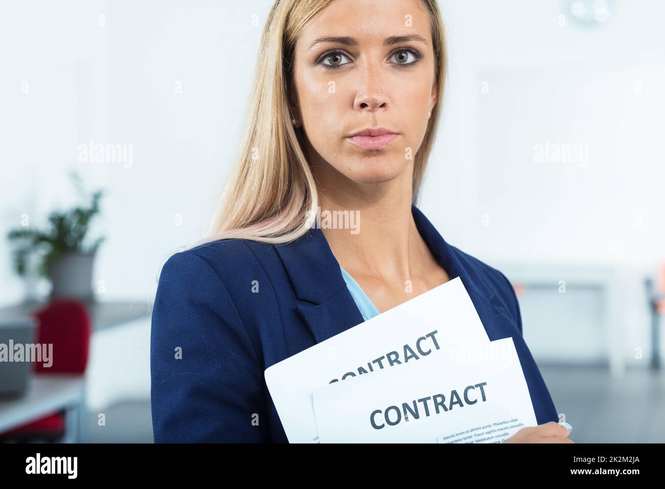 she managed to manage contracts Stock Photo