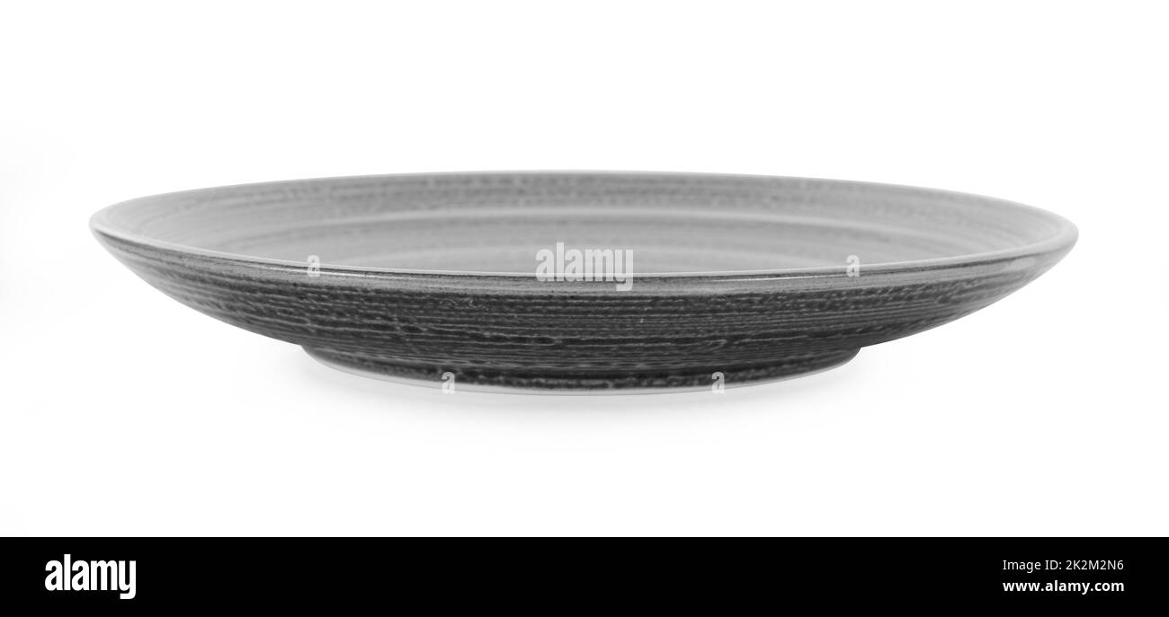 empty plate isolated on white background Stock Photo - Alamy