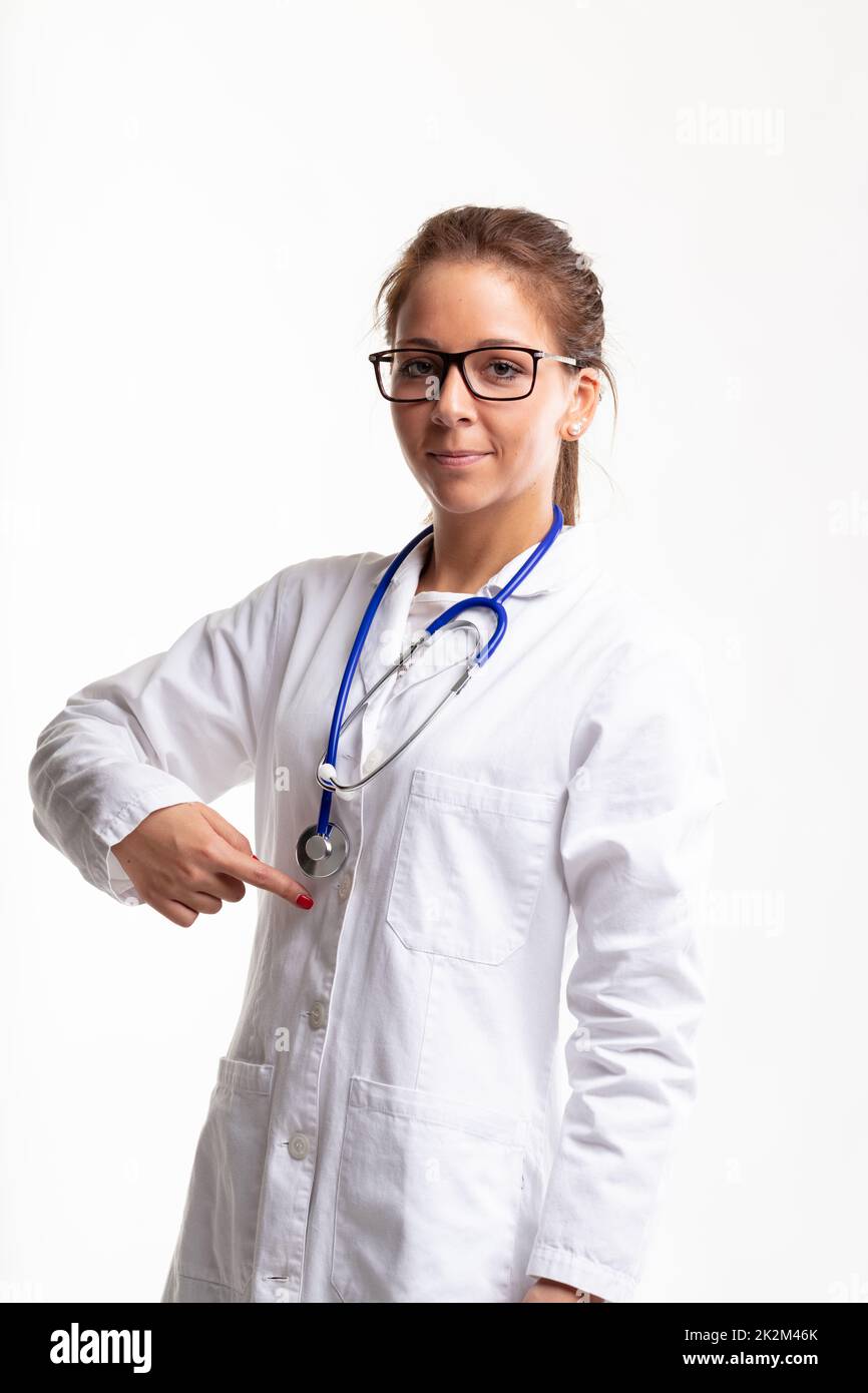 Girl wearing stethoscope hi-res stock photography and images - Alamy