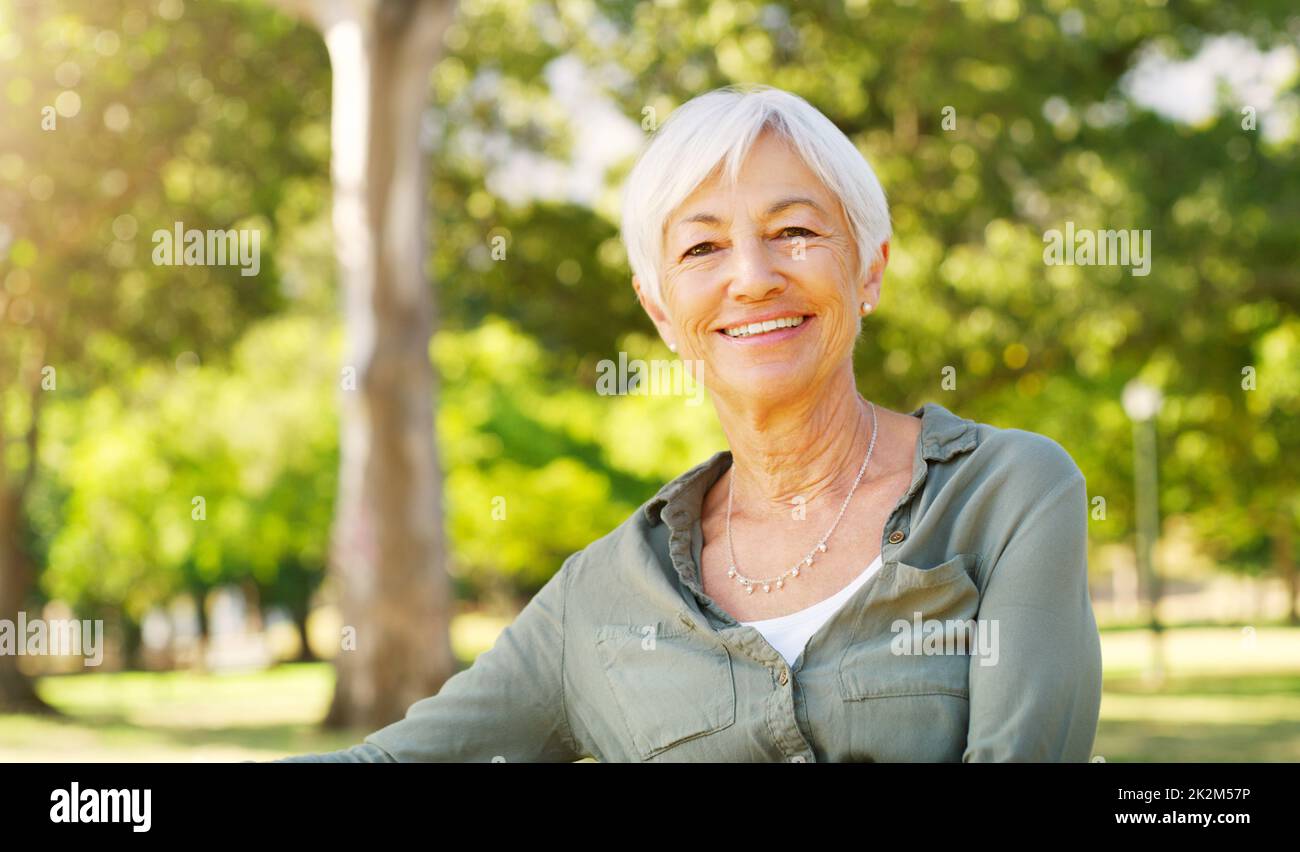 The golden years couldnt have turned out better. Cropped portrait of a