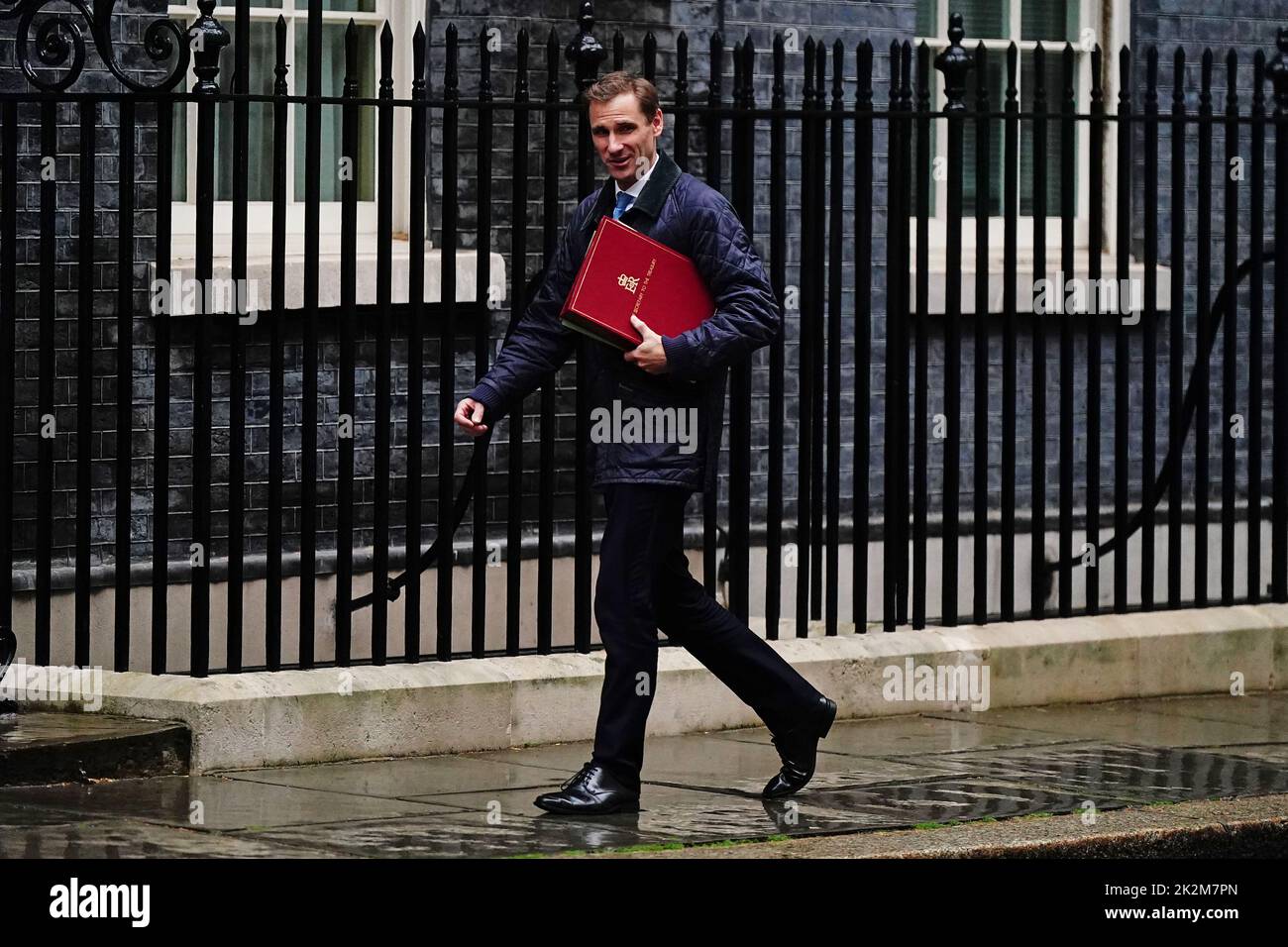Chief Secretary to the Treasury Chris Philp arrives for a cabinet meeting at 10 Downing Street, London, ahead of a mini-budget announcement by Chancellor of the Exchequer Kwasi Kwarteng. Picture date: Friday September 23, 2022. Stock Photo