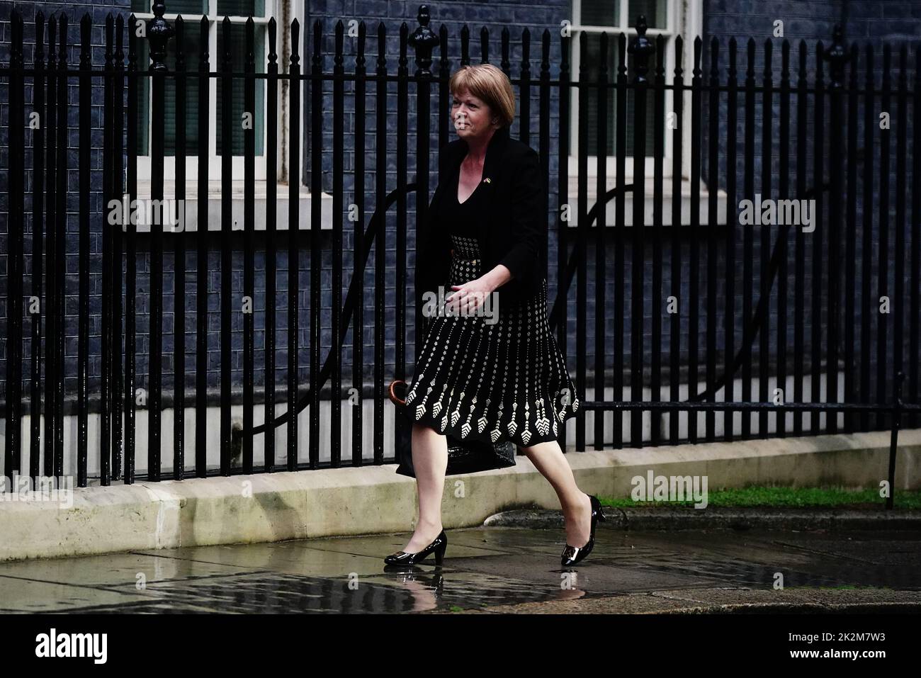 Chief Whip Wendy Morton arrives for a cabinet meeting at 10 Downing Street, London, ahead of a mini-budget announcement by Chancellor of the Exchequer Kwasi Kwarteng. Picture date: Friday September 23, 2022. Stock Photo