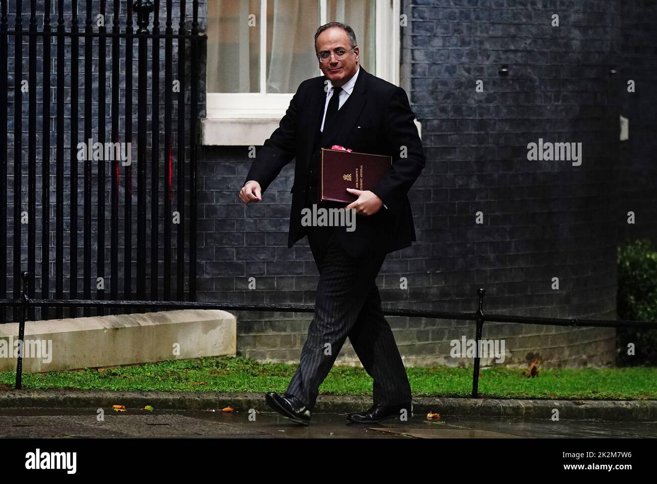 Attorney General Michael Ellis arrives for a cabinet meeting at 10 Downing Street, London, ahead of a mini-budget announcement by Chancellor of the Exchequer Kwasi Kwarteng. Picture date: Friday September 23, 2022. Stock Photo