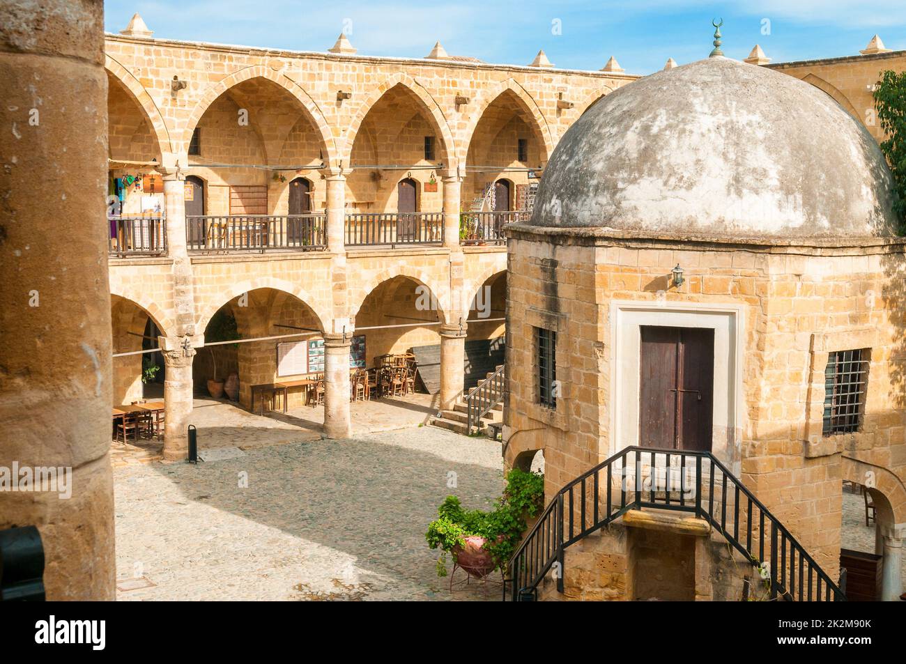 Buyuk Han (the Great Inn), largest caravansarai in Cyprus. Nicosia Stock Photo
