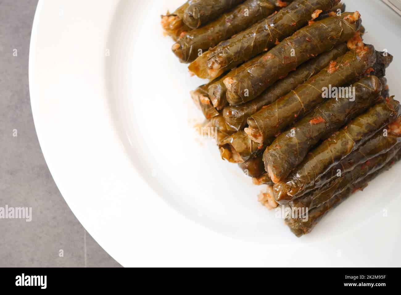 Olive Oil Stuffed Leaf Stuffed Grape Leaf Turkish Stuffed Leaf Stock