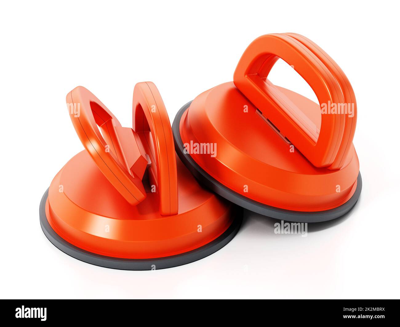 Vacuum suction cup for lifting and moving glass and metal objects. 3D illustration Stock Photo