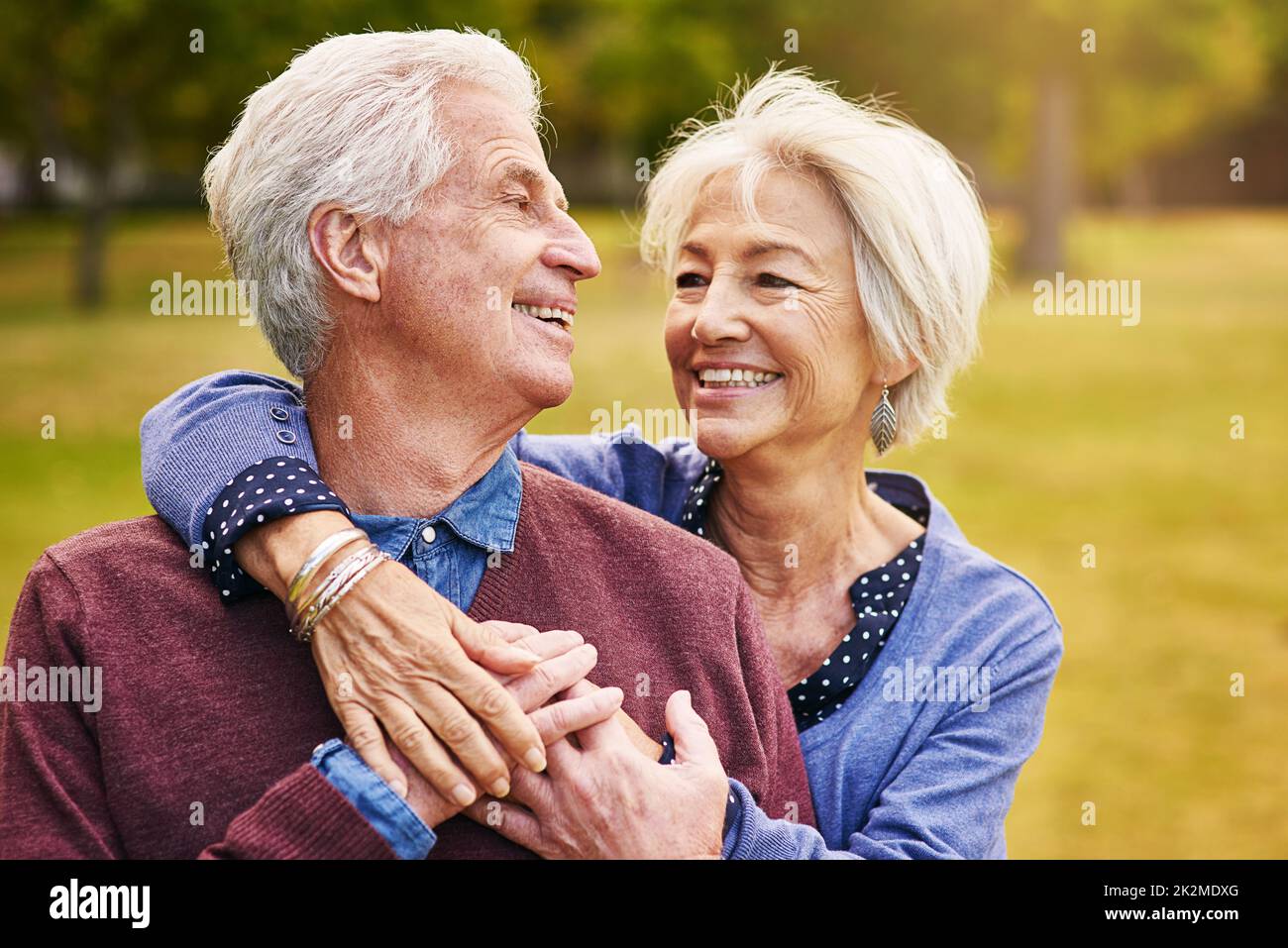 Making time for romance during their retirement Stock Photo