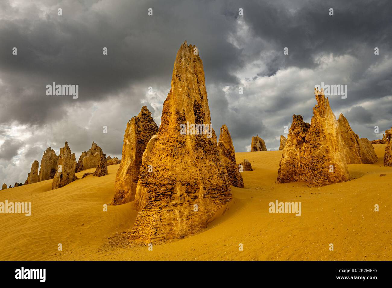 Outstanding Pinnacle Desert in Namung National Park. Stock Photo