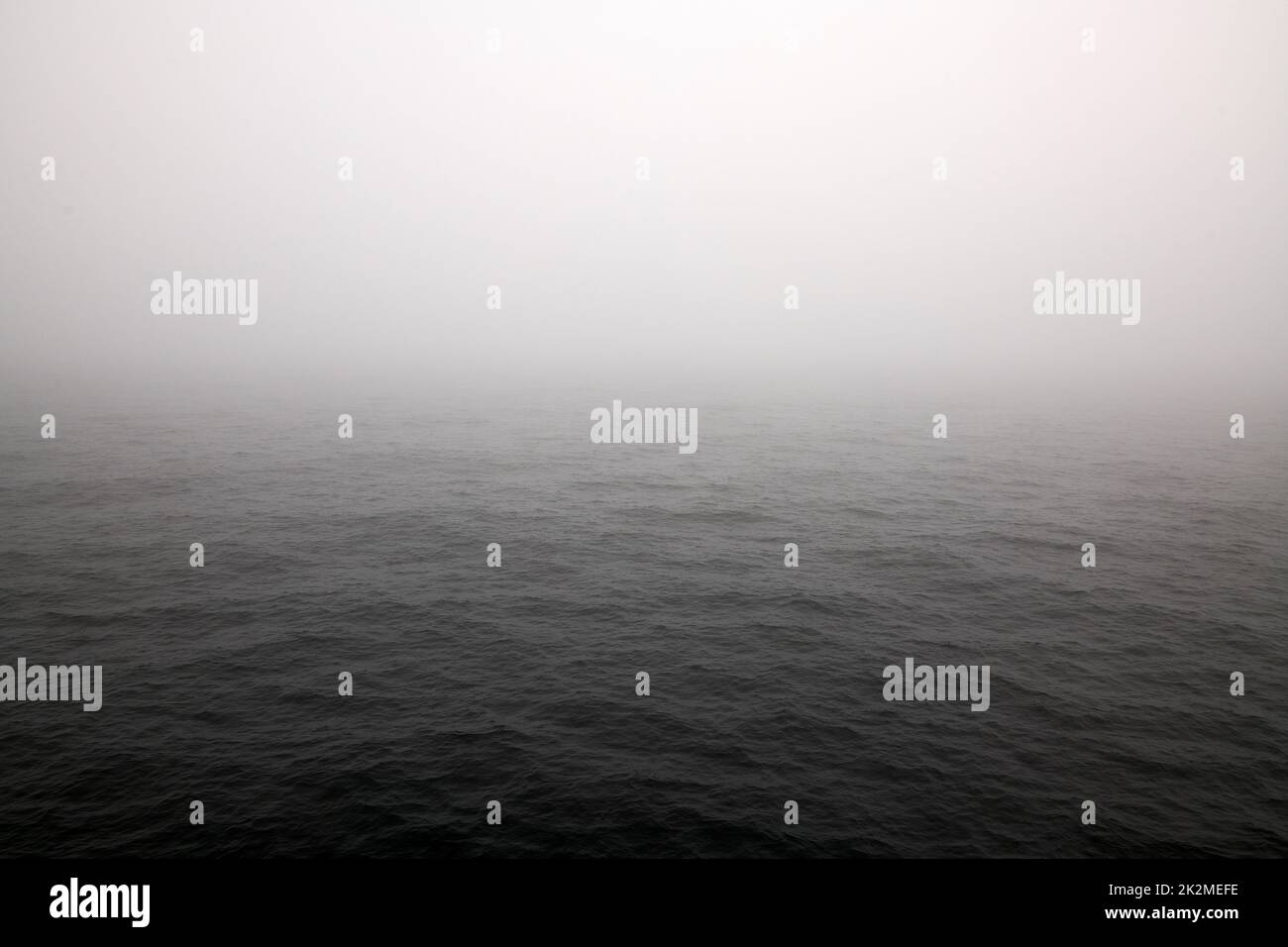 fog and sea mist on the water Stock Photo