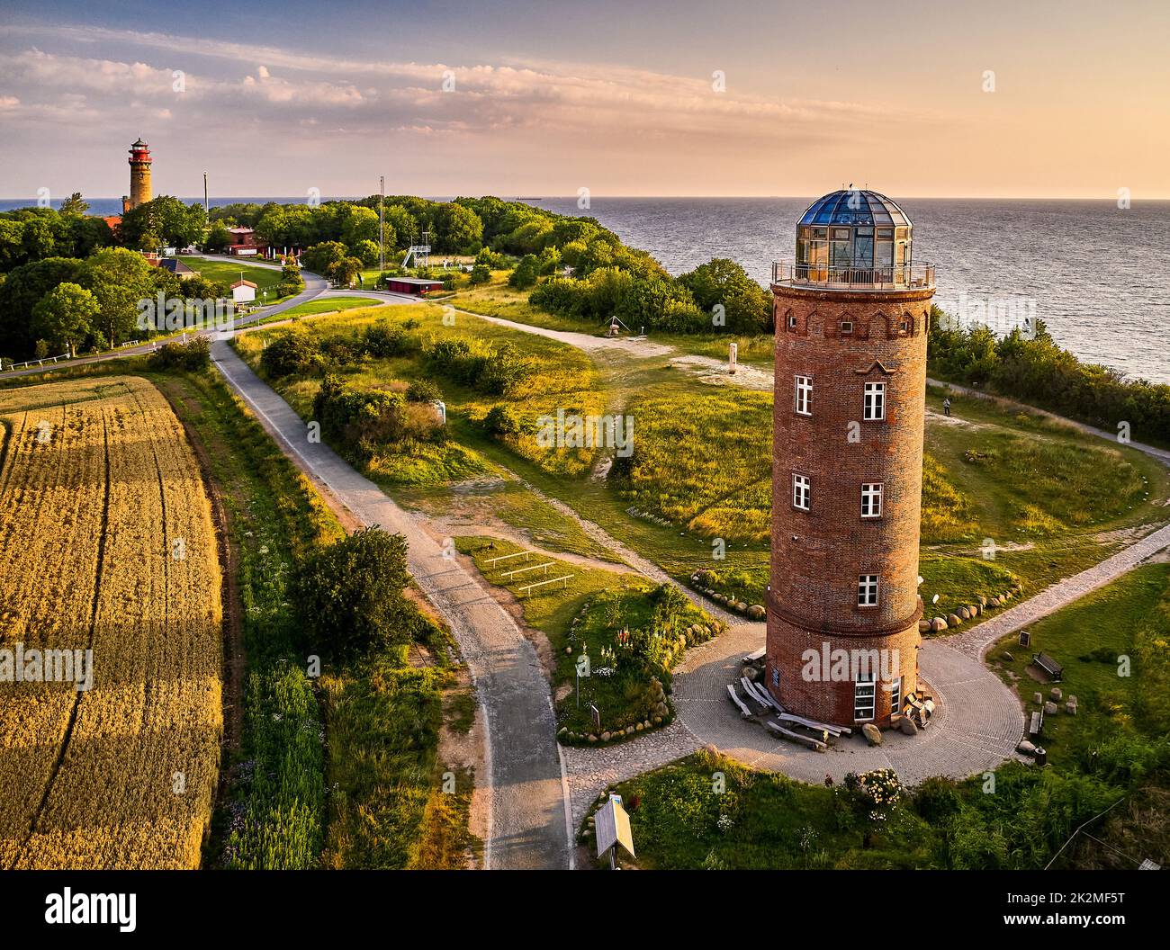 drone view of lighthouses from Kap Arkona Stock Photo - Alamy