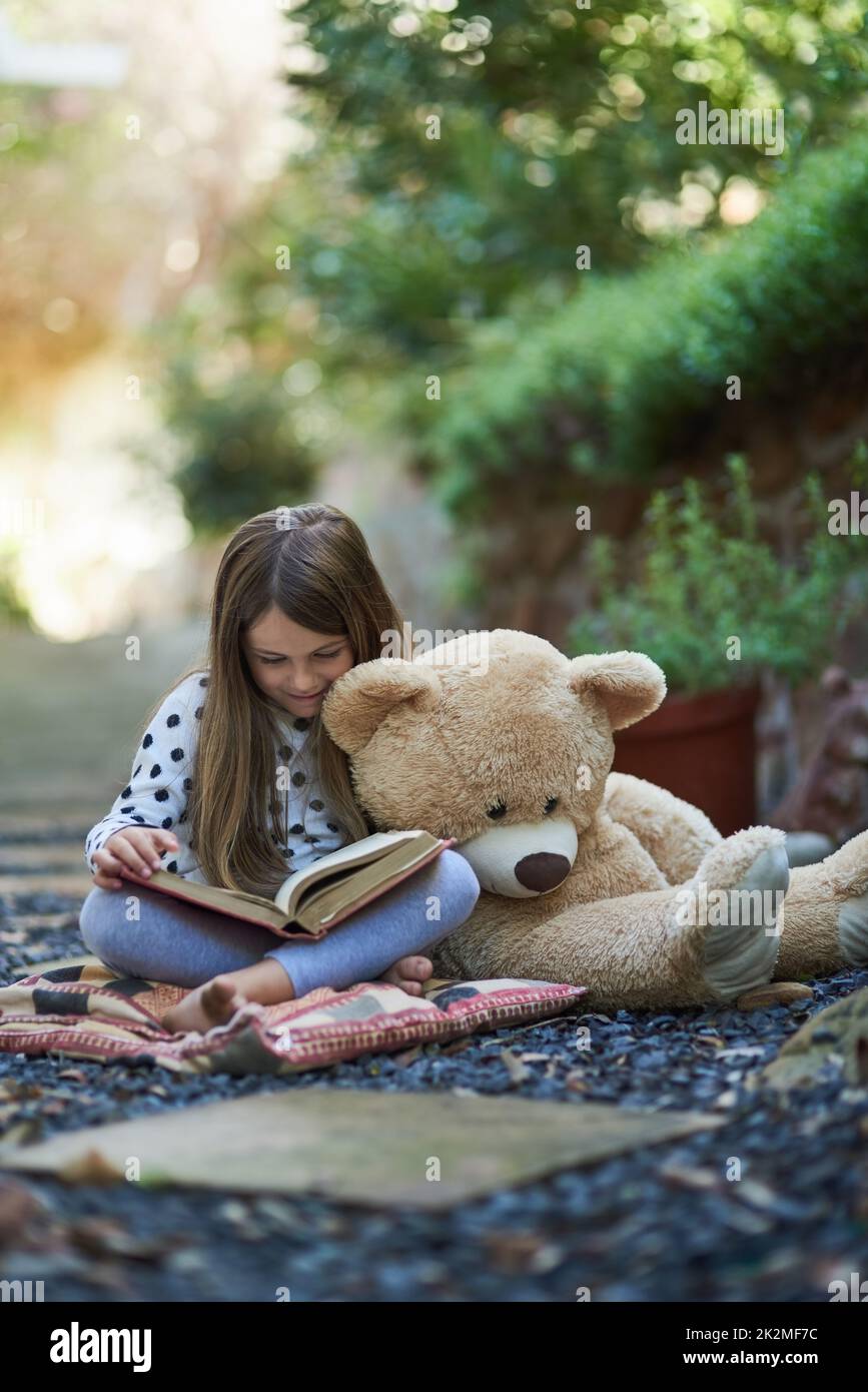 Teddy bear book outdoors hi-res stock photography and images - Alamy