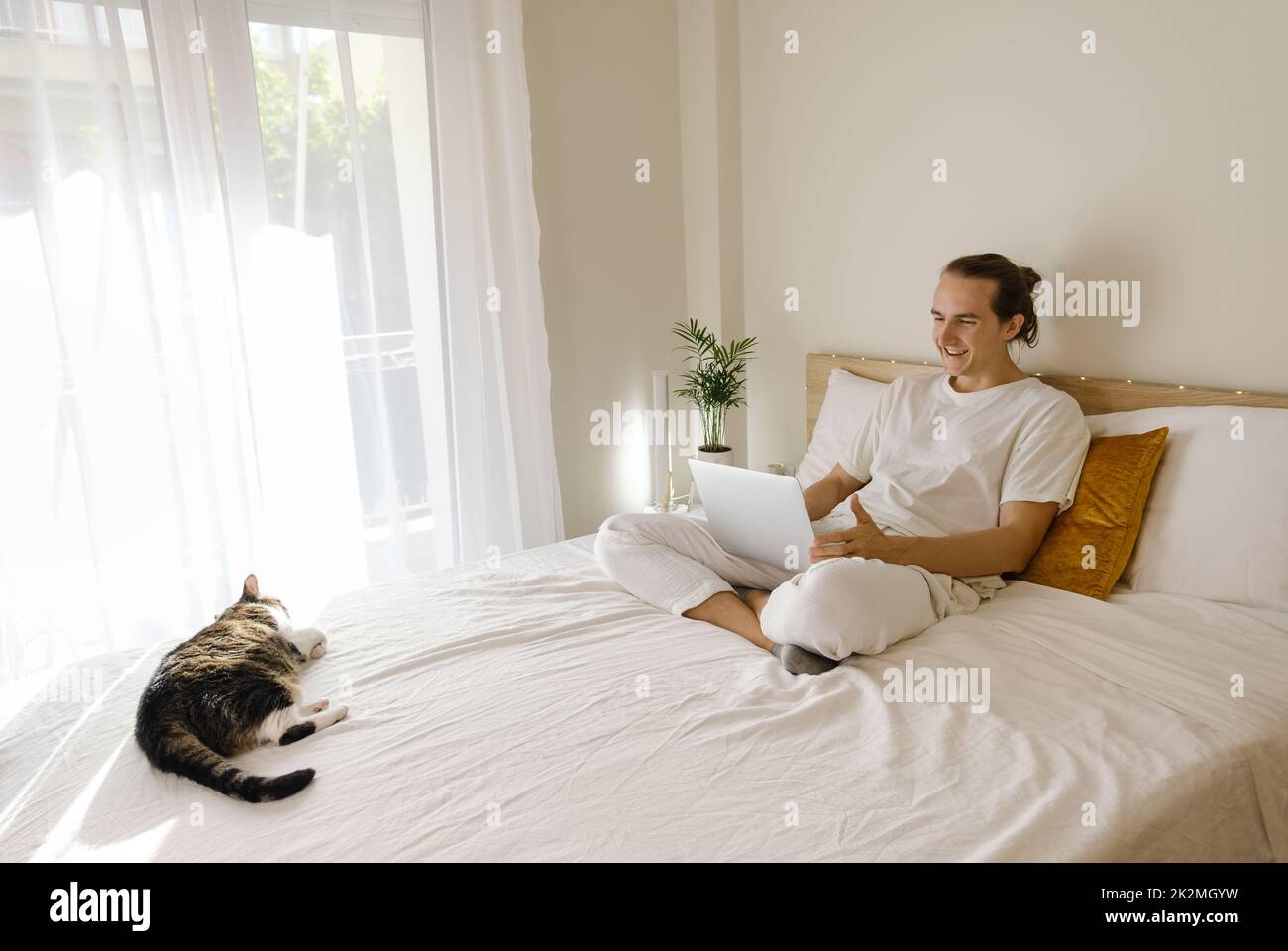 Man working from home Stock Photo