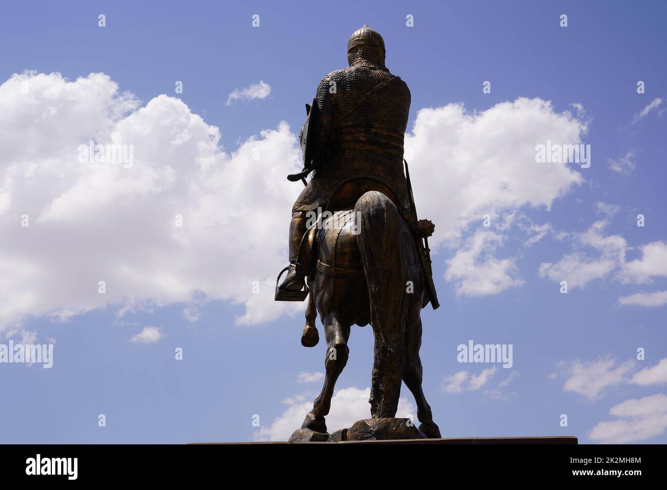 Statue of turkish hero on horse, Alp Arslan (honorific in Turkic