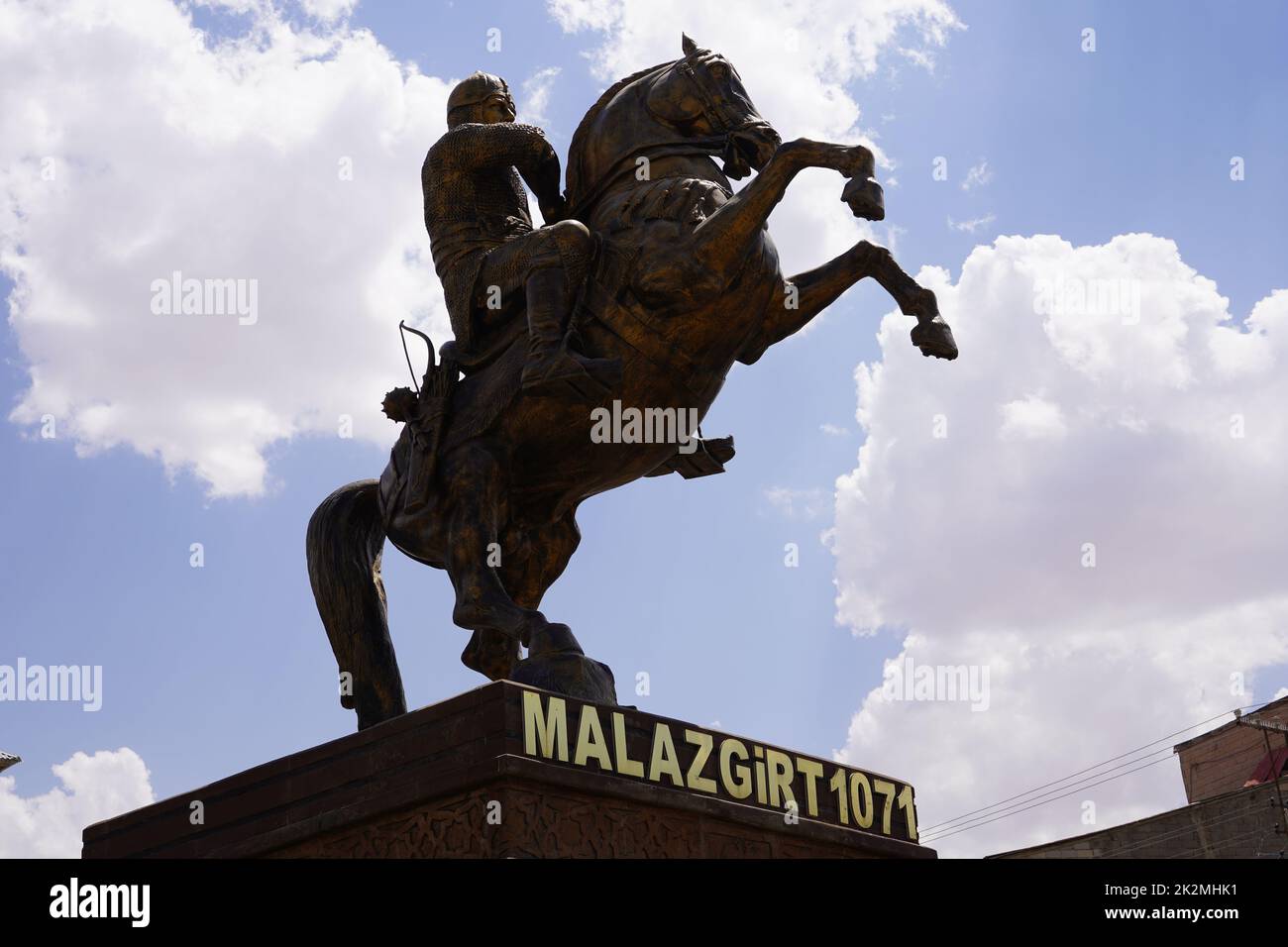 Statue of turkish hero on horse, Alp Arslan (honorific in Turkic