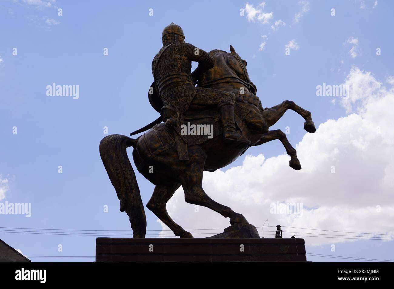 Statue of turkish hero on horse, Alp Arslan (honorific in Turkic