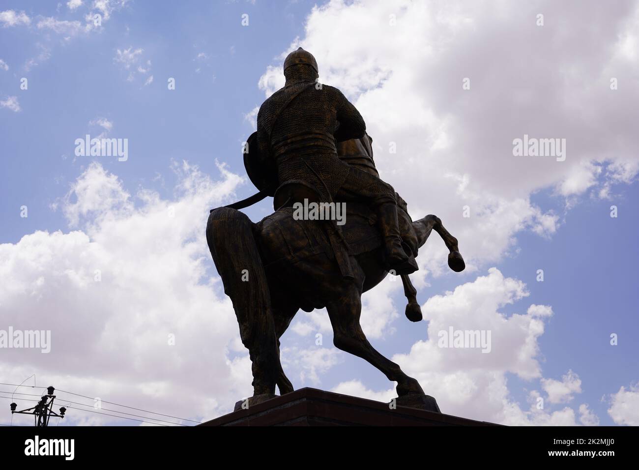 Statue of turkish hero on horse, Alp Arslan (honorific in Turkic