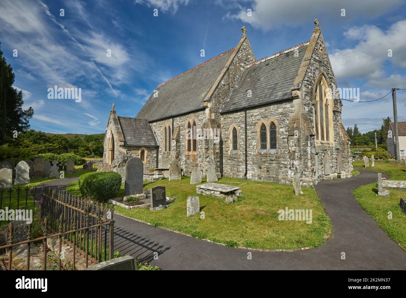 St Gwrthwls Church Llanwrthwl Llandrindod Wells  Powys Wales UK Stock Photo