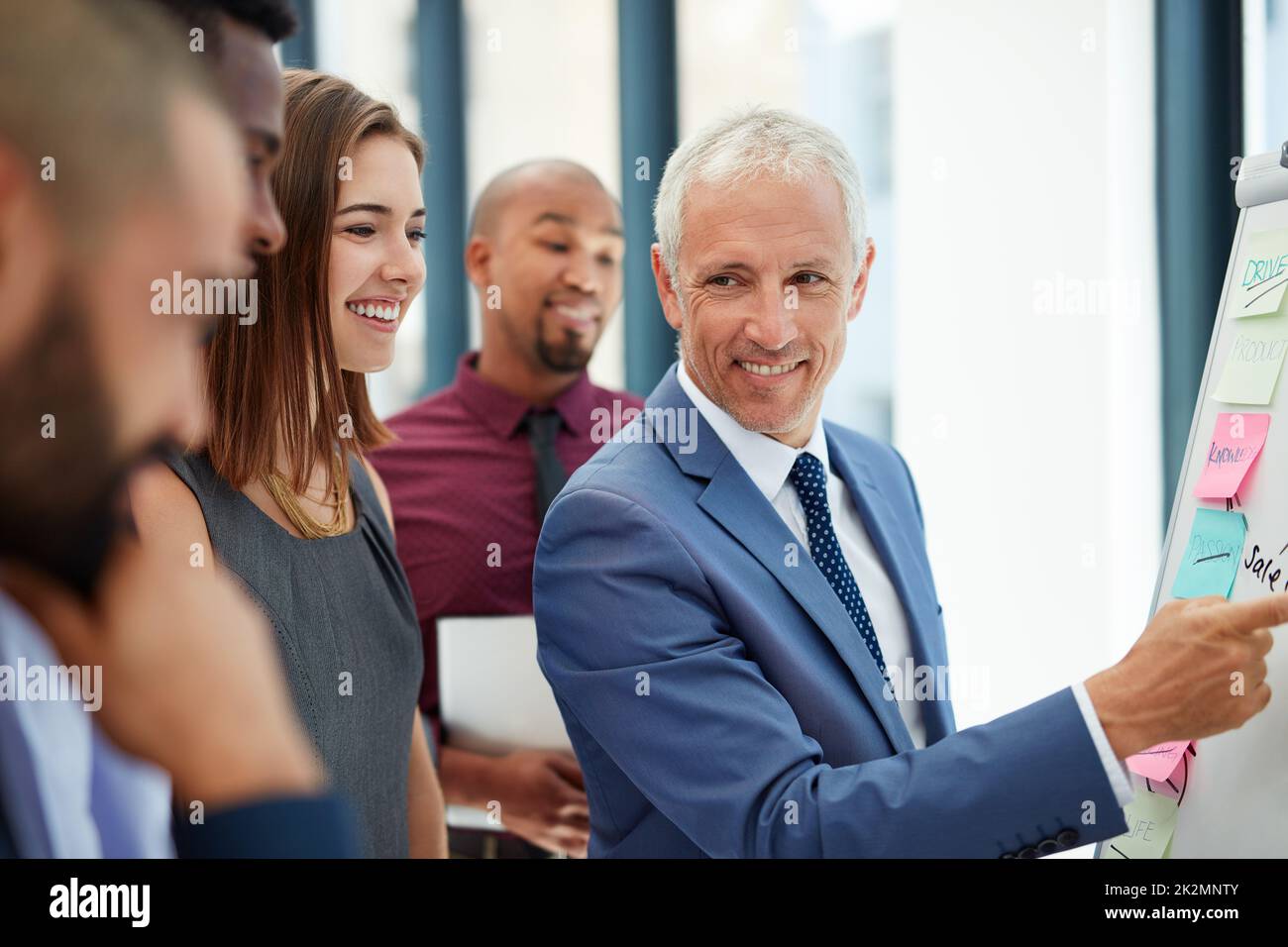 Brainstorming their way to better business. Shot of a group of colleagues working on a project together. Stock Photo