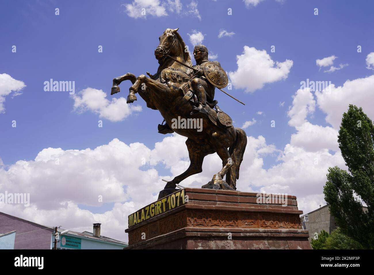 Statue of turkish hero on horse, Alp Arslan (honorific in Turkic
