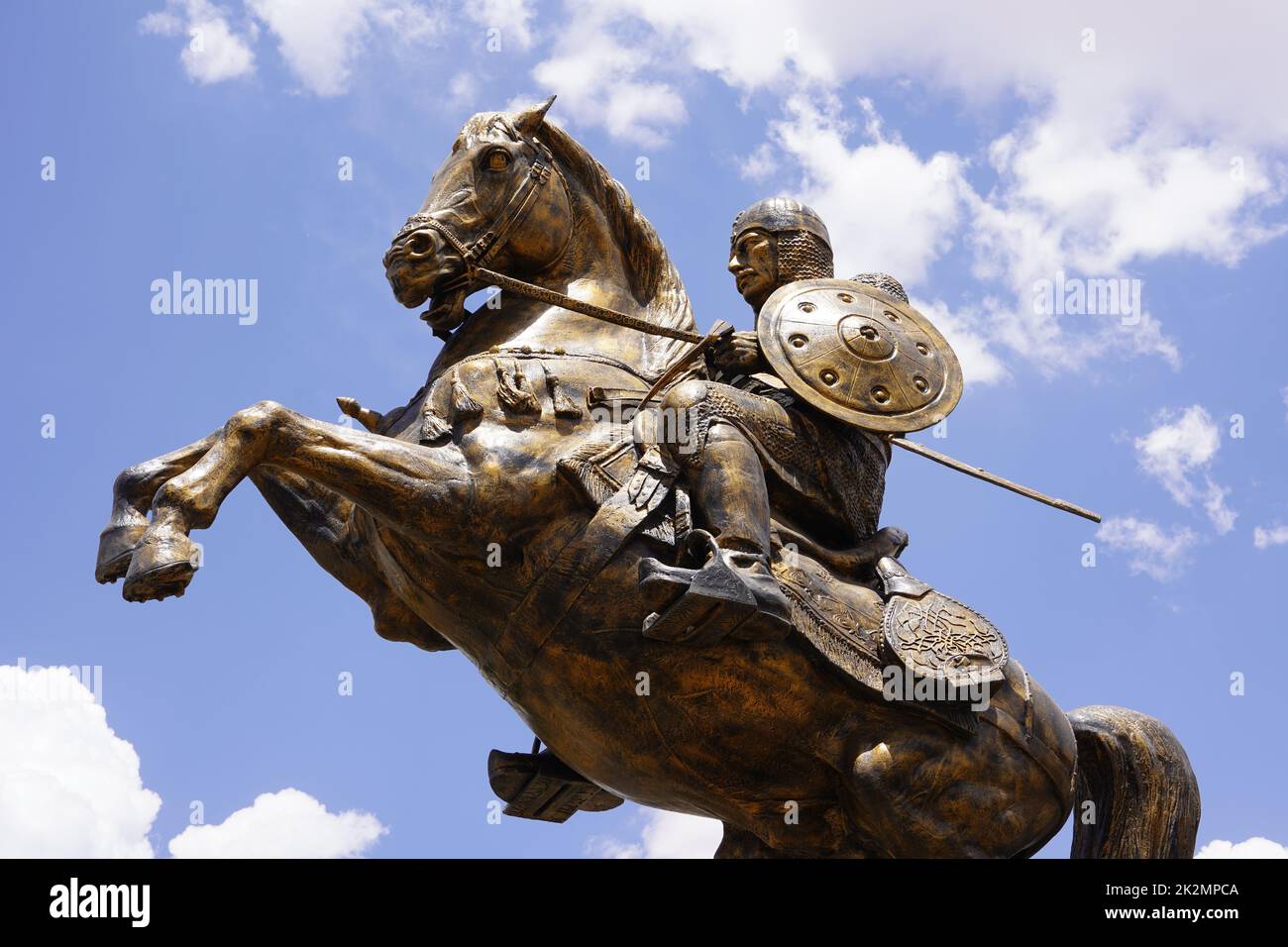 Statue of turkish hero on horse, Alp Arslan (honorific in Turkic