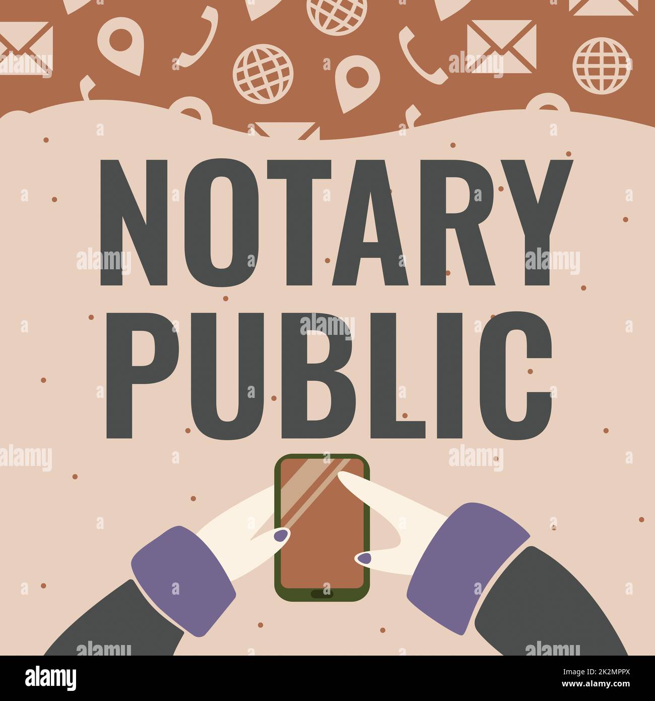 Text sign showing Notary Public. Business approach Legality