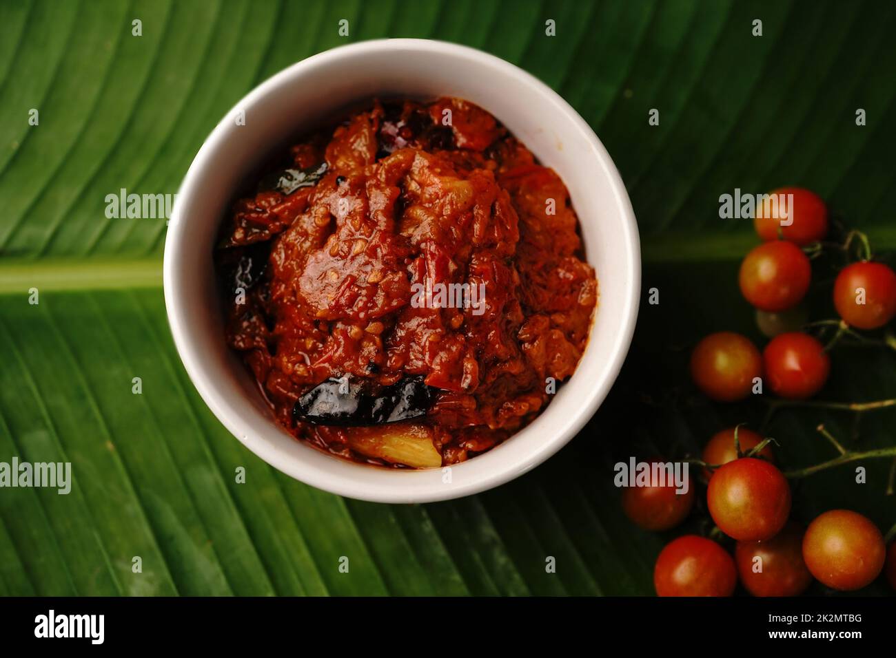 Homemade Tomato Thokku Pickle or Chutney, selective focus Stock Photo