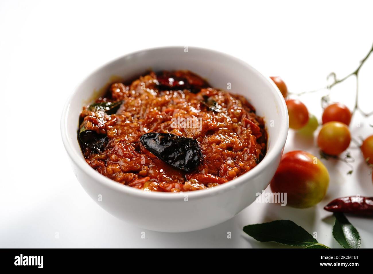 Homemade Tomato Thokku Pickle or Chutney, selective focus Stock Photo
