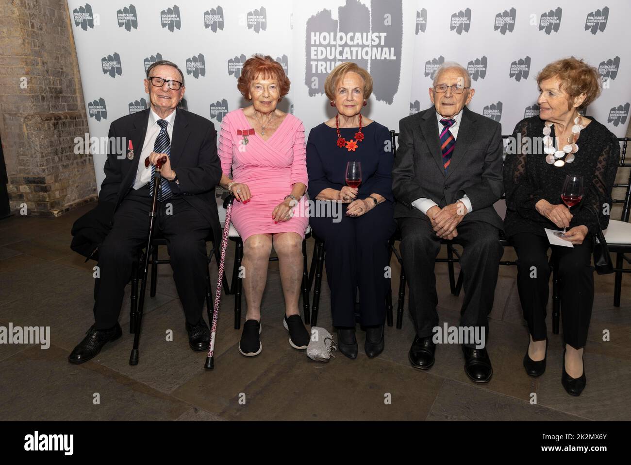 Kwasi Kwarteng, Chancellor of the Exchequer with Holocaust survivors at the HET annual dinner, The Roundhouse. 20th September 2022 Stock Photo