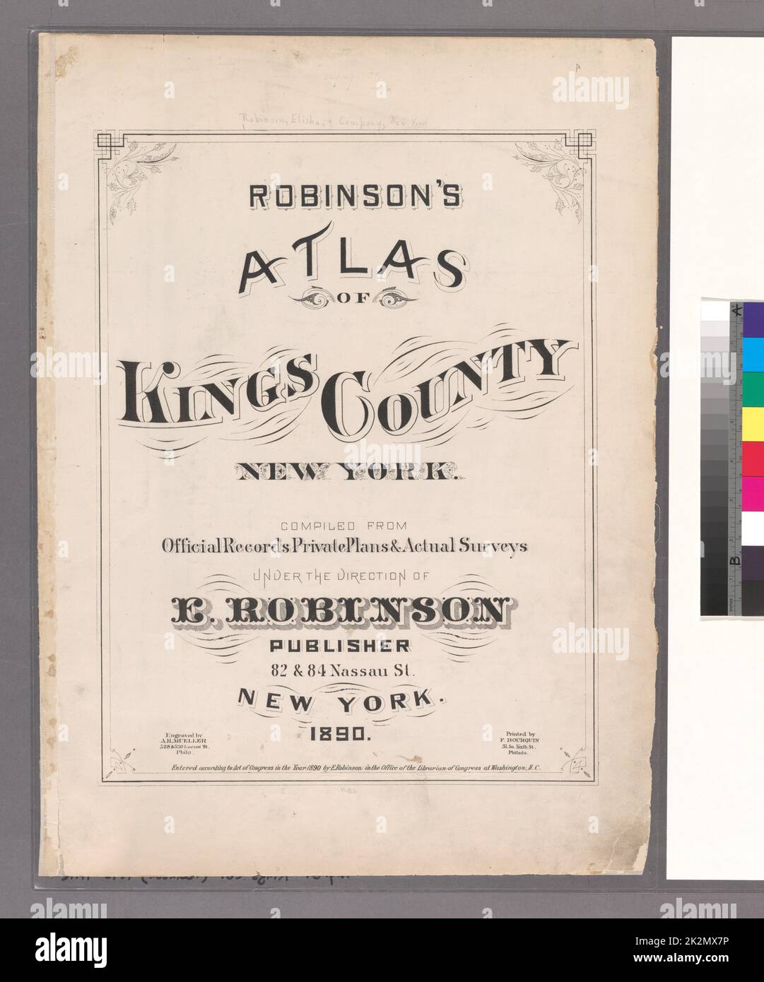 F. Bourquin & Co.. Cartographic, Maps. 1890. Lionel Pincus and Princess
