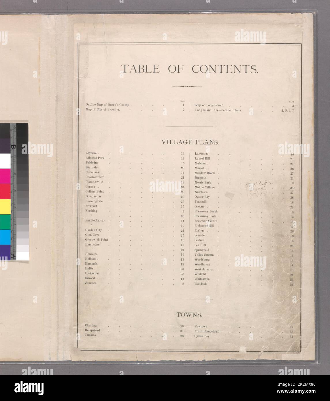 Cartographic Maps 1891 Lionel - Cartographic Maps 1891 Lionel Pincus And Princess Firyal Map Division Queens County Ny Table Of Contents Village Plans Towns 2K2MX86