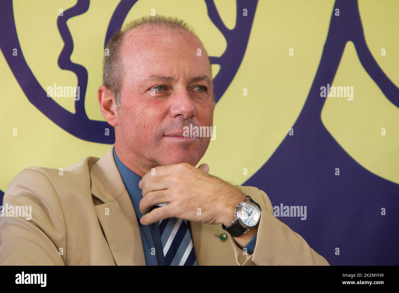 Torino, Italy. 22nd September 2022. Giuseppe Lavazza, vice President of Lavazza Group, attends a conference at 2022 Terra Madre Salone del Gusto event. Stock Photo