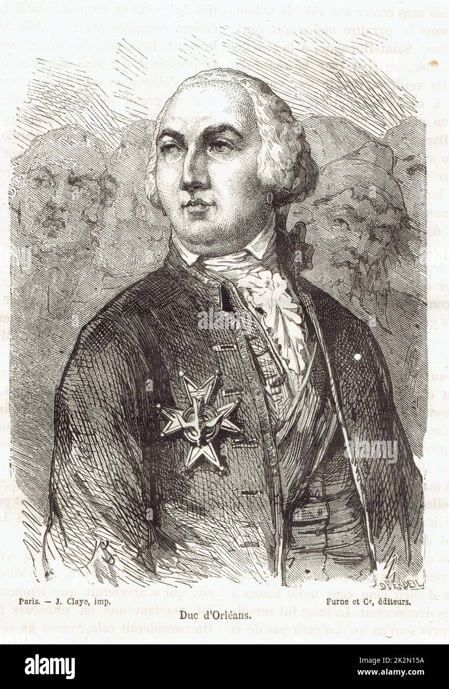 Louis-Philippe d’Orléans, duc de Chartres, puis duc d’Orléans, dit Philippe d'Orléans puis Philippe Égalité Stock Photo