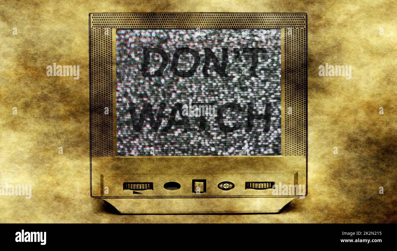 Don't watch tv screen concept Stock Photo