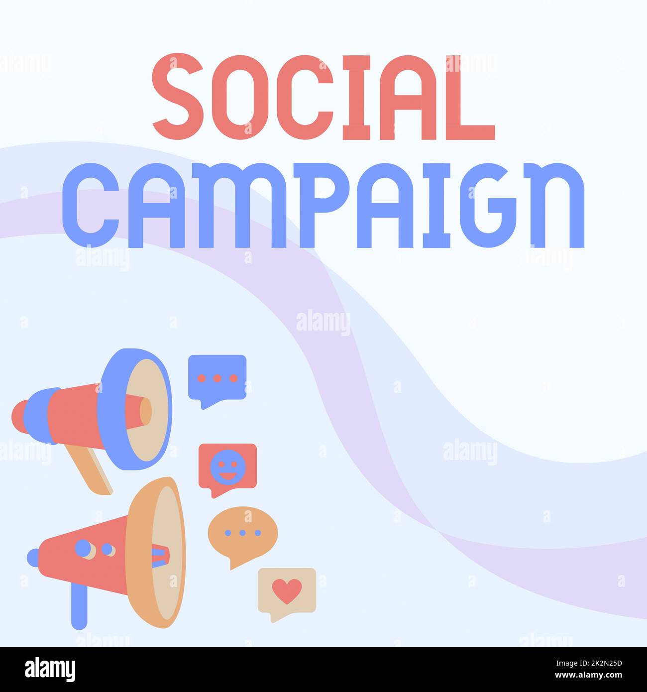 Sign displaying Social Campaign. Concept meaning use social media
