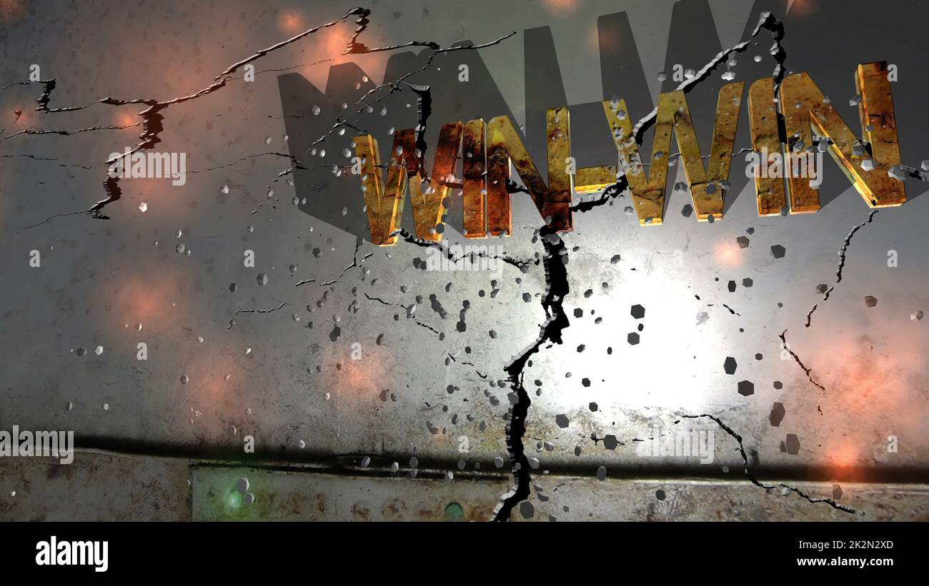 Grunge win text on the wall Stock Photo Alamy