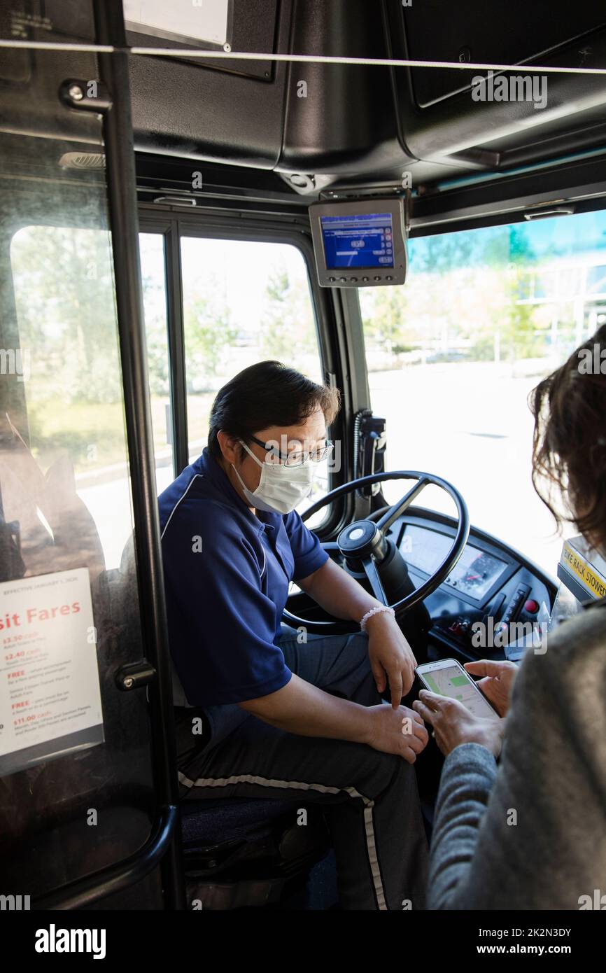 Bus Driver In His Vehicle Hi res Stock Photography And Images Alamy
