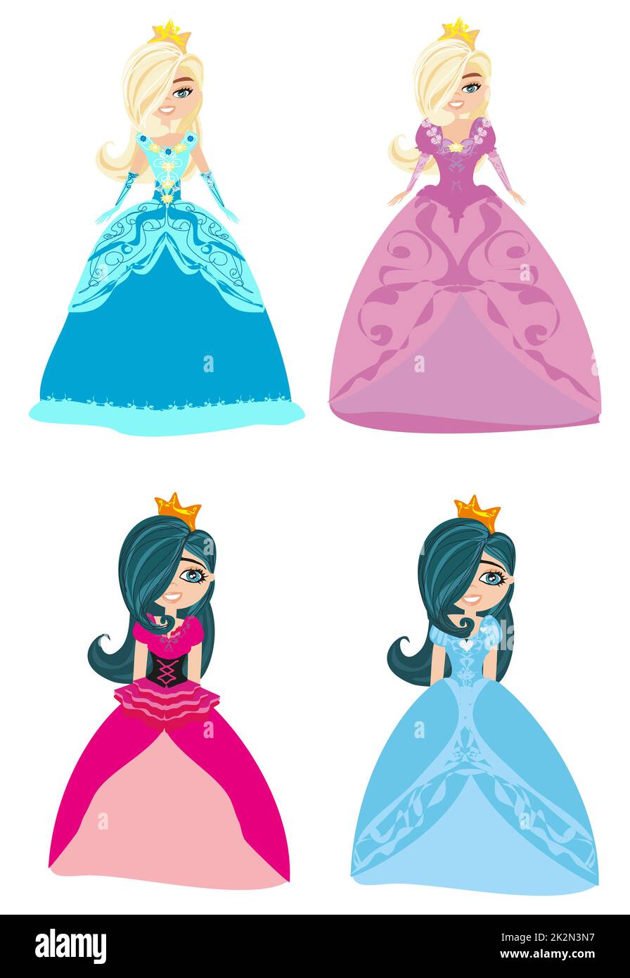 Beautiful princess isolated on white background Stock Photo Alamy