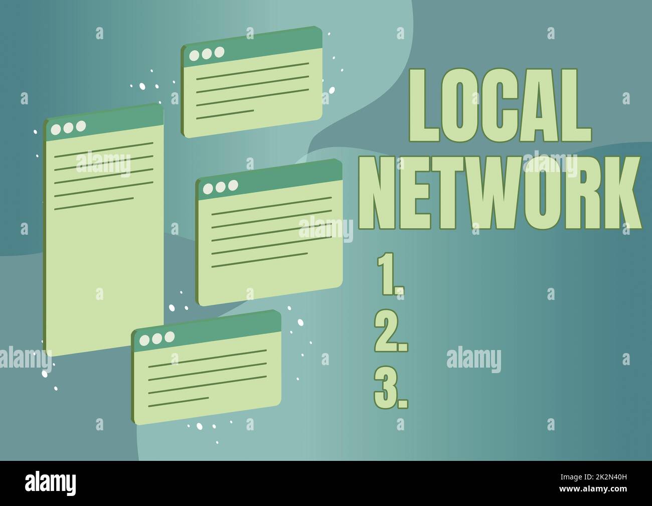 Handwriting text Local Network. Business idea Intranet LAN Radio Waves DSL Boradband Switch Connection Chat tabs symbolizing successful online communication colleagues. Stock Photo