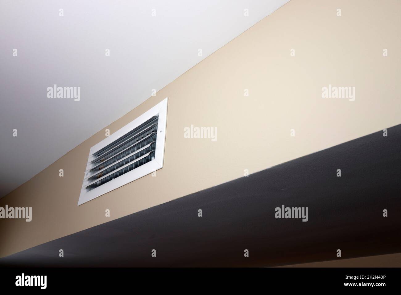 Small White Rectangle Air Vent in a Wall of a Home HVAC System Stock Photo Alamy