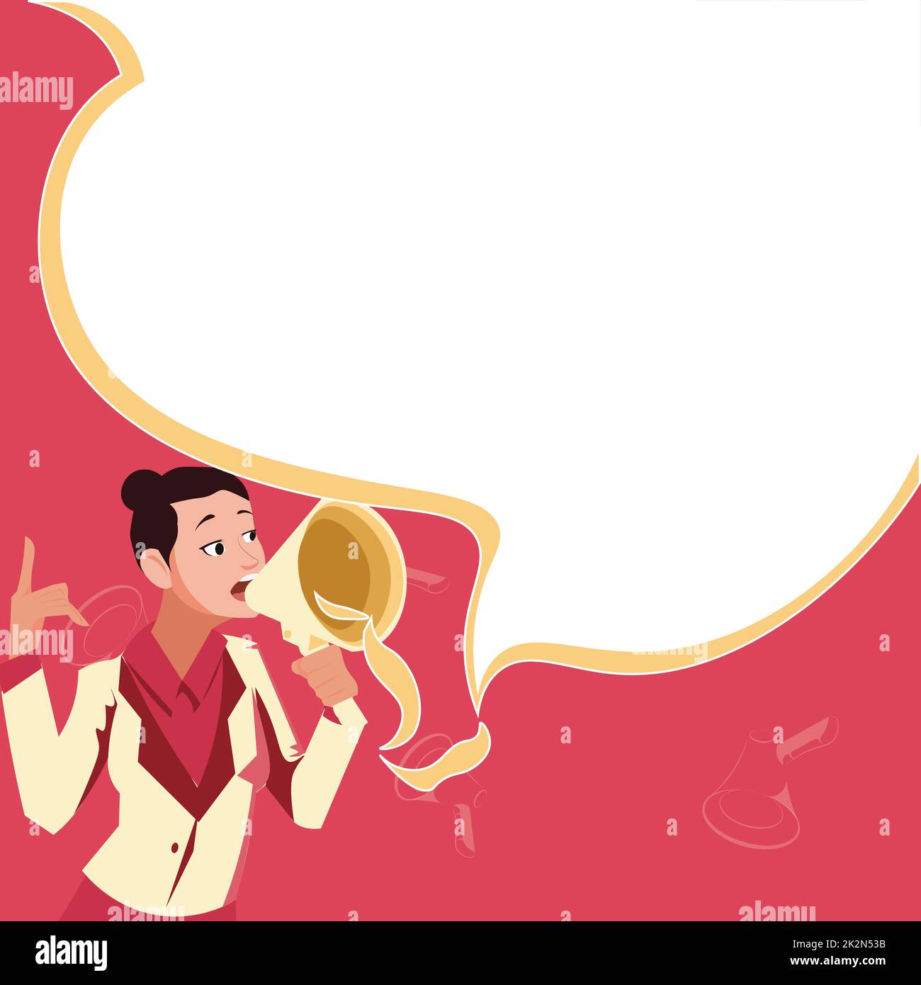 Female leader making statement. Woman wearing formal attire holds