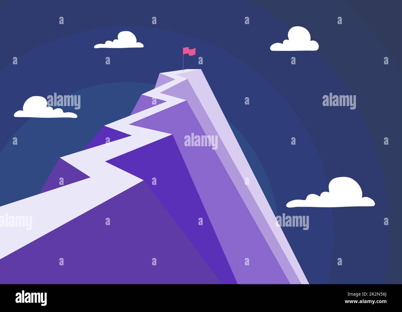 Mountain showing high road symbolizing reaching goals successfully ...